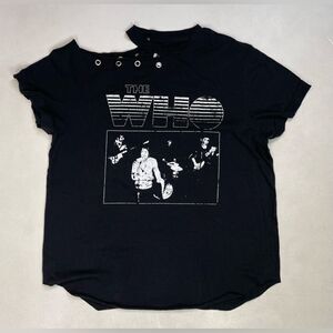 The Who Graphic T-shirt Women Large Black Short Sleeve Music